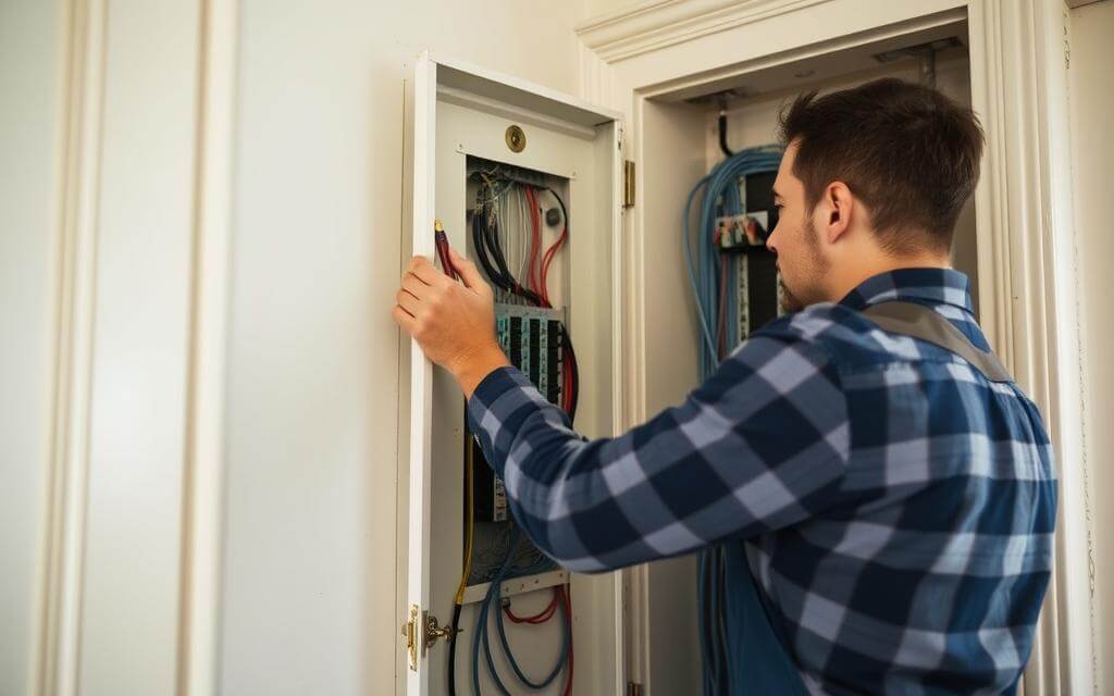 Bates Electric performing a home electrical inspection in St. Louis