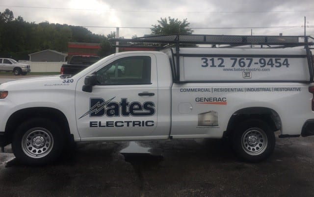 electricians truck Chicago Bates Electric
