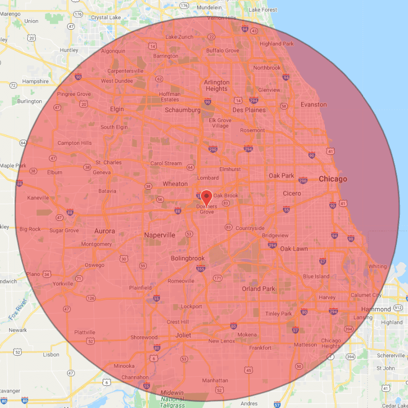 chicago electrician service map