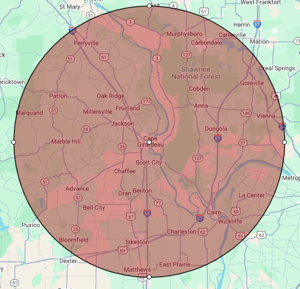 electrician service area map