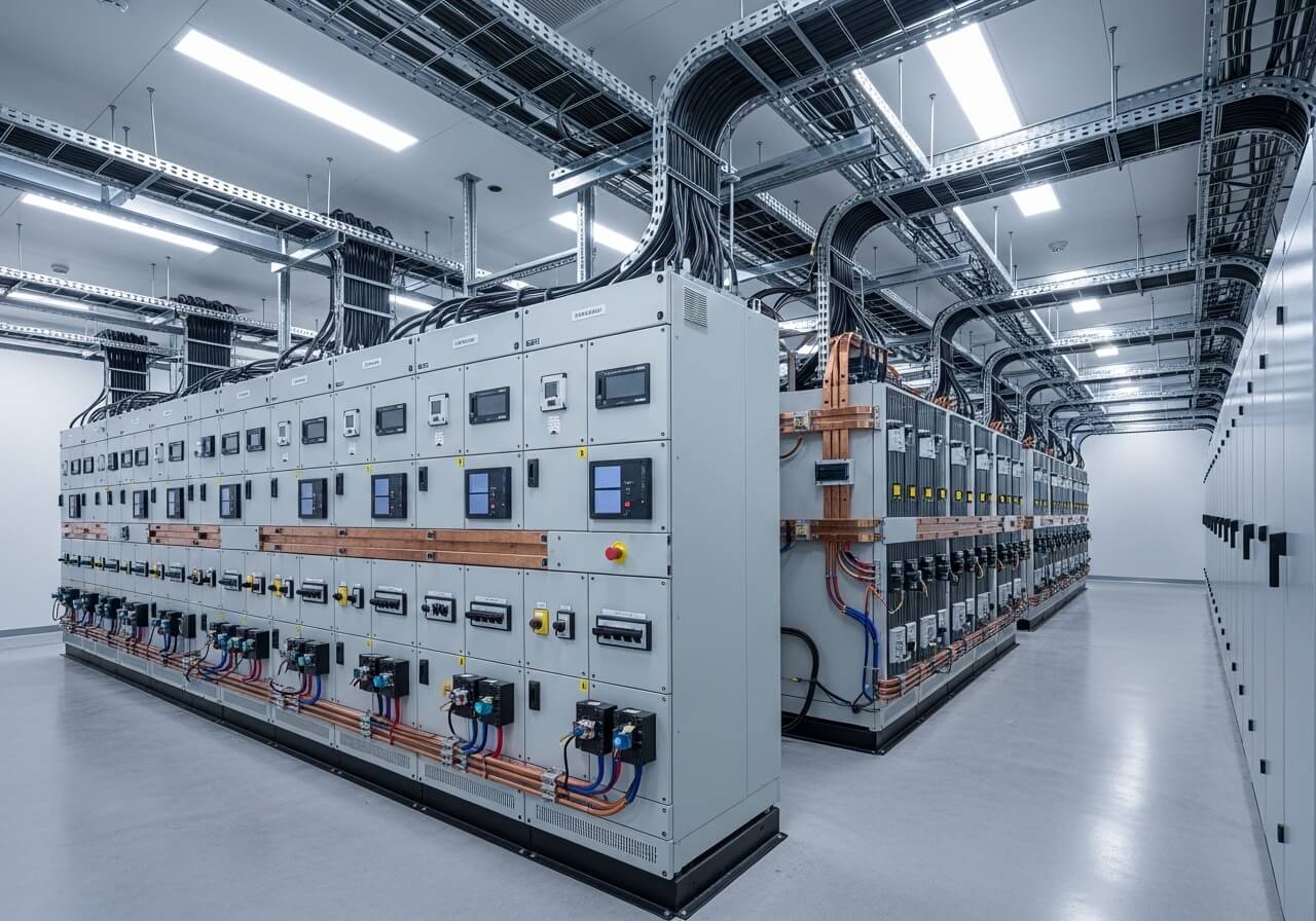 Data center power distribution system installed by Bates Electric