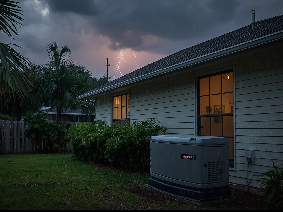 Whole home generator installation in Bonita Springs