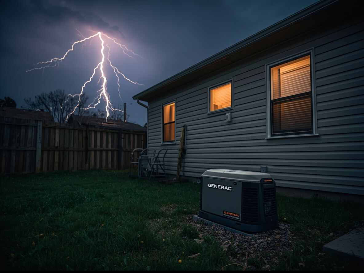 Whole home generator installation in Fenton