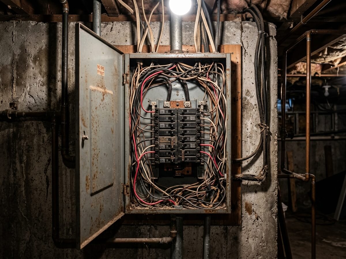 Outdated and dangerous electrical wiring