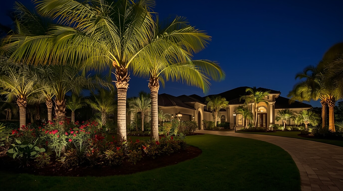 Outdoor lighting installation services in Naples, Florida