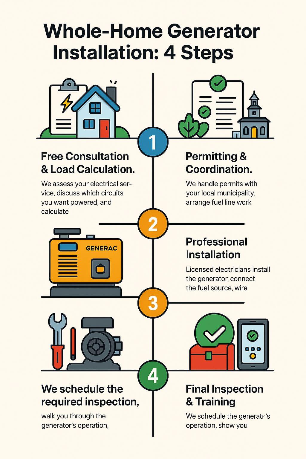 Generac generator installation process in St Louis